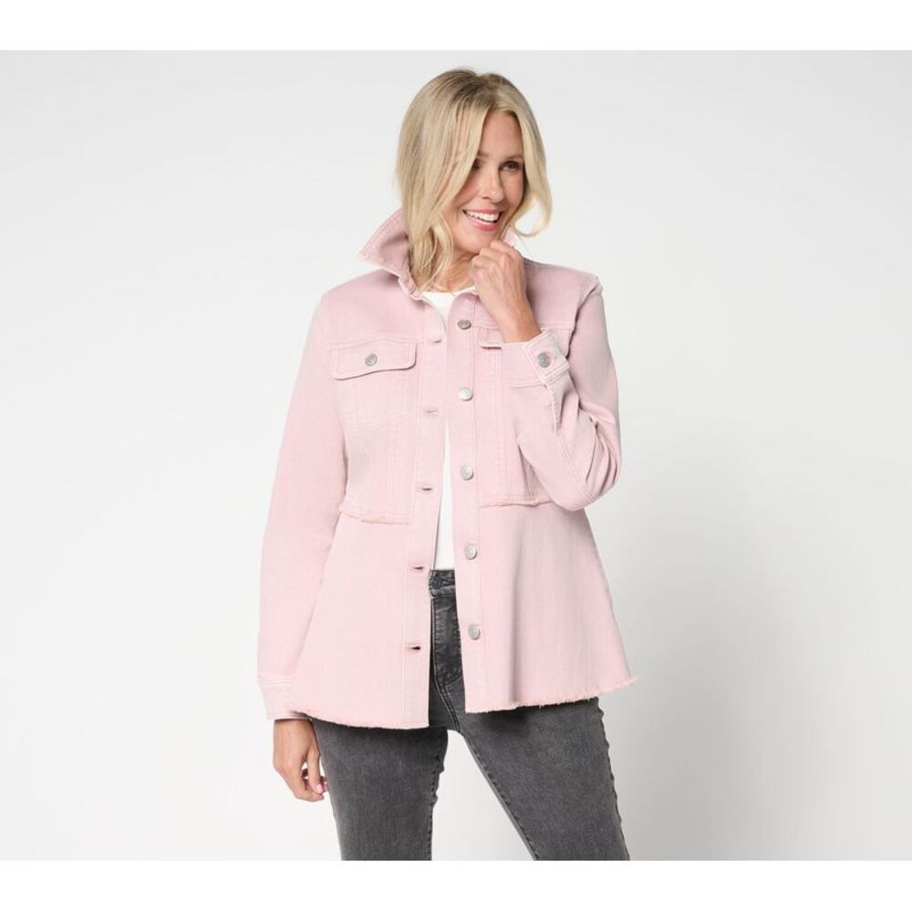 Gloria Vanderbilt Women's Petite Jacket 5XP Desert Wash Denim Pink A700498